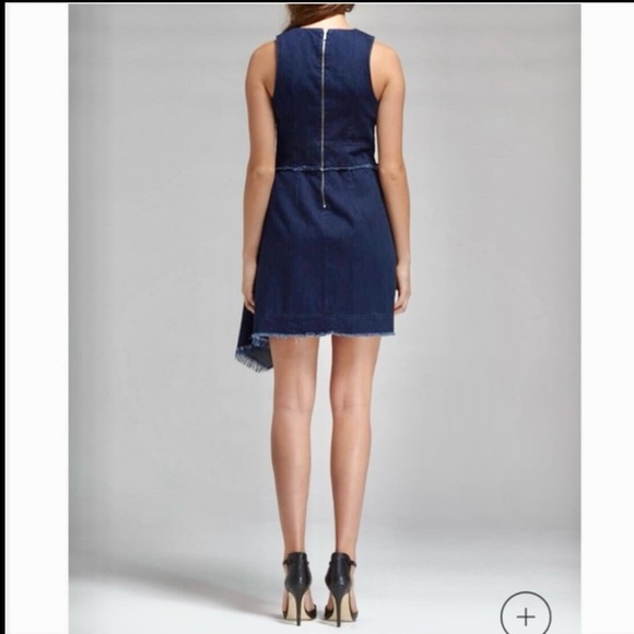 N/Nicholas Denim Side Flare Dress Sleeveless Asymmetrical Mini Size 2 (XS-S) - Picture 4 of 14